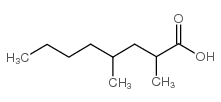 2,4-dimethyloctanoic acid Structure