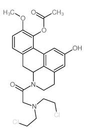 4H-Dibenzo[de,g]quinoline-2,11-diol, 6-[[bis(2-chloroethyl)amino]acetyl]-5,6,6a, 7-tetrahydro-10-methoxy-, 11-acetate Structure