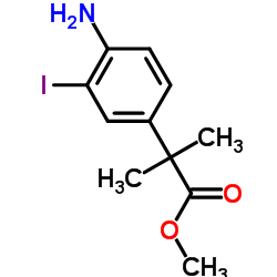 2-(4-氨基-3-碘苯基)-2-甲基丙酸甲酯结构式