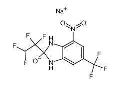 2-hydroxy-2-(1,1,2,2-tetrafluoroethyl)-4-nitro-6-(trifluoromethyl)benzimidazoline, sodium salt结构式