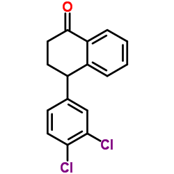 4-(3,4-二氯苯基)-1-四氢萘酮结构式