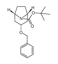 3α-benzyloxy-8-azabicyclo[3.2.1]octane-8-carboxylic acid tert-butyl ester结构式