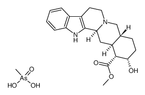 17α-hydroxy-yohimban-16α-carboxylic acid methyl ester, salt of/the/ methylarsonic acid结构式