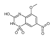 5-methoxy-7-nitro-1,1-dioxo-4H-1λ6,2,4-benzothiadiazin-3-one Structure