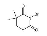 2,2-dimethyl-N-bromoglutarimide结构式