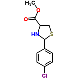 Methyl 2-(4-chlorophenyl)-1,3-thiazolidine-4-carboxylate Structure