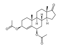 3β,6β-diacetoxy-androst-4-en-17-one Structure