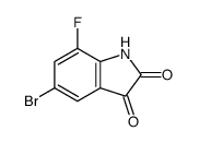 5-溴-7-氟吲哚-2,3-二酮结构式