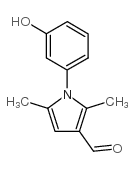 1-(3-羟基-苯基)-2,5-二甲基-1H-吡咯-3-甲醛结构式