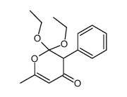 2,2-diethoxy-6-methyl-3-phenyl-3H-pyran-4-one结构式