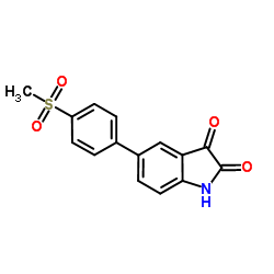 5-[4-(Methylsulfonyl)phenyl]-1H-indole-2,3-dione Structure