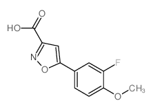 5-(3-氟-4-甲氧基苯基)异恶唑-3-羧酸结构式