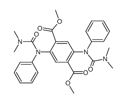 2,5-Bis-(3,3-dimethyl-1-phenyl-ureido)-terephthalsaeure-dimethylester Structure