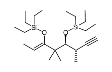 (+)-3,5,5-trimethyl-4,6-bis(triethylsilanyloxy)-oct-5-en-1-yne结构式