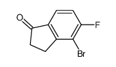 4-溴-5-氟-2,3-二氢-1H-茚-1-酮结构式