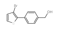 [4-(3-溴噻吩-2-基)苯基]甲醇结构式