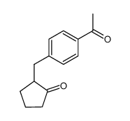 2-(4-acetylbenzyl)cyclopentan-1-one结构式