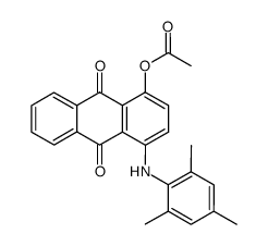 Acetic acid 9,10-dioxo-4-(2,4,6-trimethyl-phenylamino)-9,10-dihydro-anthracen-1-yl ester Structure