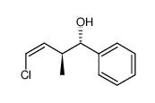 (1S,2S,3Z)-4-chloro-2-methyl-1-phenyl-3-buten-1-ol结构式