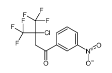 3-chloro-4,4,4-trifluoro-1-(3-nitrophenyl)-3-(trifluoromethyl)butan-1-one结构式