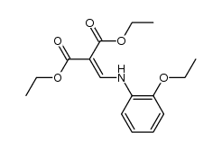 2-[(2-ethoxyphenylamino)methylene]malonic acid diethyl ester Structure