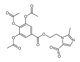 2-(2-methyl-5-nitroimidazol-1-yl)ethyl 3,4,5-triacetyloxybenzoate结构式