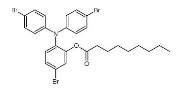 2-(bis(4-bromophenyl)amino)-5-bromophenyl nonanoate Structure