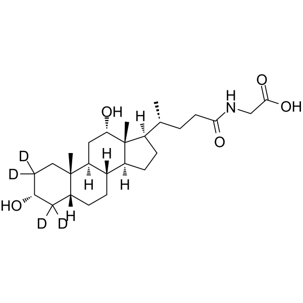 甘氨脱氧胆酸-D4氘代内标结构式