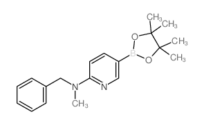 2-(benzylmethylamino)pyridine-5-boronic acid pinacol ester structure
