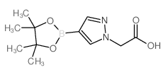 2-(4-(4,4,5,5-tetramethyl-1,3,2-dioxaborolan-2-yl)-1H-pyrazol-1-yl)acetic acid Structure