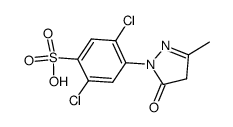 1-(2,5-二氯-4-磺酸苯基)-3-甲基-5-吡唑酮结构式
