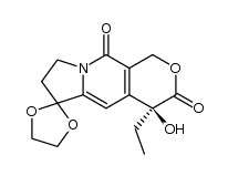 (4'S)-4'-ethyl-1',4',7',8'-tetrahydro-4'-hydroxy-3'H,10'H-spiro[1,3-dioxolane-2,6'-pyrano[3,4-f]indolizine]-3',10'-dione Structure