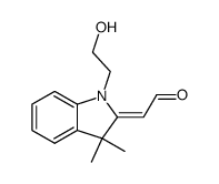 2-formylmethylene-1-(2-hydroxyethyl)-3,3-dimethylindoline结构式