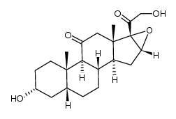 16α,17-epoxy-3α,21-dihydroxy-5β-pregnane-11,20-dione Structure
