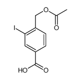4-(乙酰氧基甲基)-3-碘苯甲酸结构式