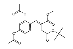 (E)-4-tert-butyl 1-methyl 2-(2,4-diacetoxybenzylidene)succinate Structure