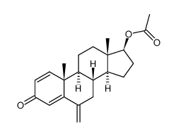 6-methyleneandrosta-1,4-dien-3-one 17β-acetate Structure