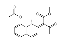 2-[8-Acetoxy-1H-quinolin-(2Z)-ylidene]-3-oxo-butyric acid methyl ester结构式