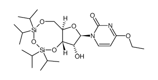 4-ethoxy-1-(3,5-O-TIPDS-1,3-diyl-β-D-ribofuranosyl)-2(1H)-pyrimidinone结构式