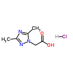 2-(3,5-二甲基-1H-1,2,4-三唑-1-基)乙酸盐酸盐结构式