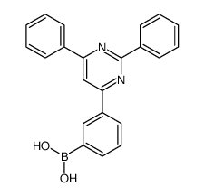 [3-(2,6-二苯基-4-嘧啶)苯基]硼酸结构式