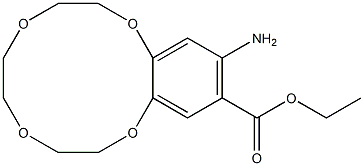 1,4,7,10-Benzotetraoxacyclododecin-12-carboxylic acid, 13-amino-2,3,5,6,8,9-hexahydro-, ethyl ester structure