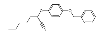 (S)-2-((4-(benzyloxy)phenyl)oxy)heptanenitrile结构式