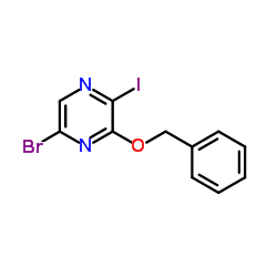 3-(Benzyloxy)-5-bromo-2-iodopyrazine Structure