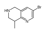 3-Bromo-8-methyl-5,6,7,8-tetrahydro-1,6-naphthyridine Structure