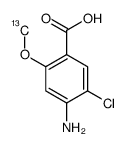 4-amino-5-chloro-2-methoxybenzoic acid Structure