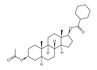 3β-acetoxy-17β-cyclohexanecarbonyloxy-5α-androstane结构式