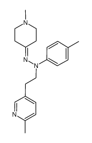 N'-(1-methyl-piperidin-4-ylidene)-N-[2-(6-methyl-pyridin-3-yl)-ethyl]-N-p-tolyl-hydrazine结构式