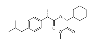 (R)-1-cyclohexyl-2-methoxy-2-oxoethyl 2-(4-isobutylphenyl)propanoate Structure