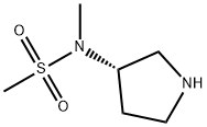 N-甲基-N-[(3S)-吡咯烷-3-基]甲磺酰胺结构式